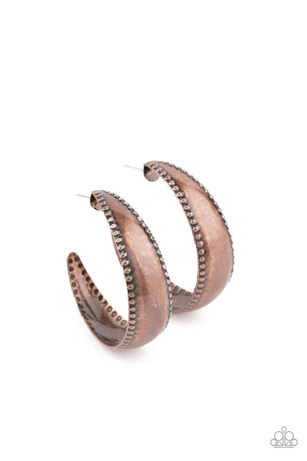 Burnished Benevolence - Copper - Paparazzi Accessories Earrings $5 Jewelry with Janet Morgan Earrings