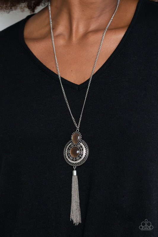 Mountain Mystic - Brown Paparazzi Accessories Necklace $5 Jewelry with Janet Morgan Necklaces