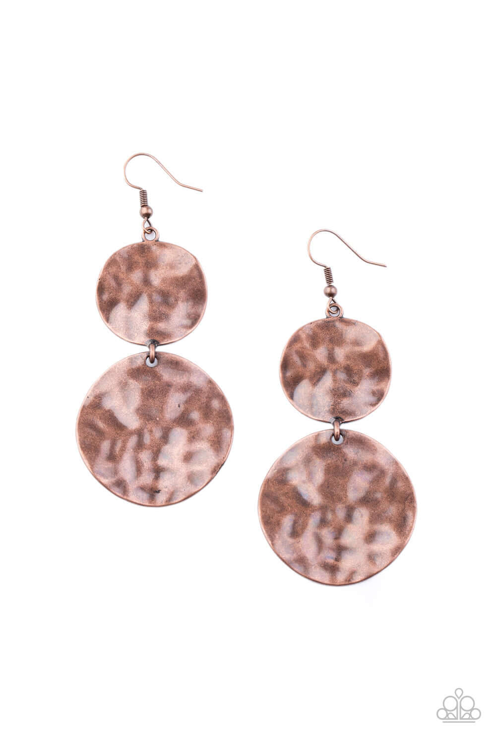 HARDWARE-Headed - Copper Paparazzi Accessories Earring $5 Jewelry with Janet Morgan Earrings