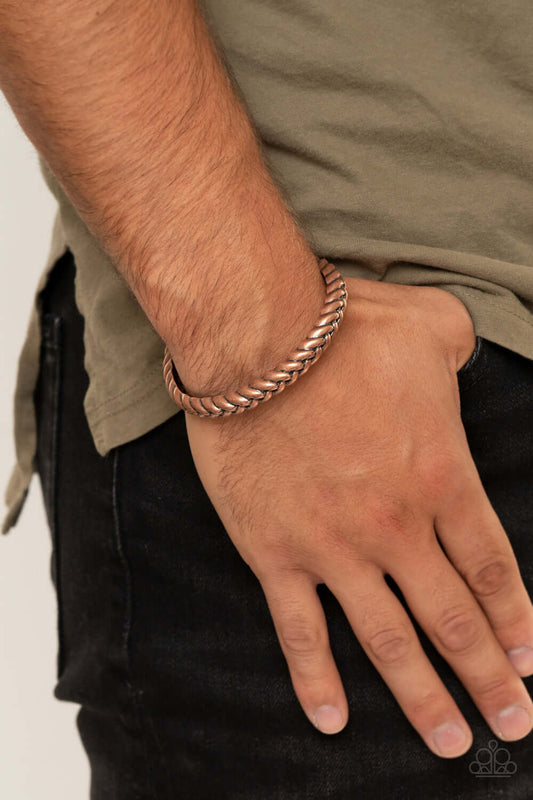 Tough as Nails - Copper Paparazzi Accessories Bracelet $5 Jewelry with Janet Morgan Bracelets