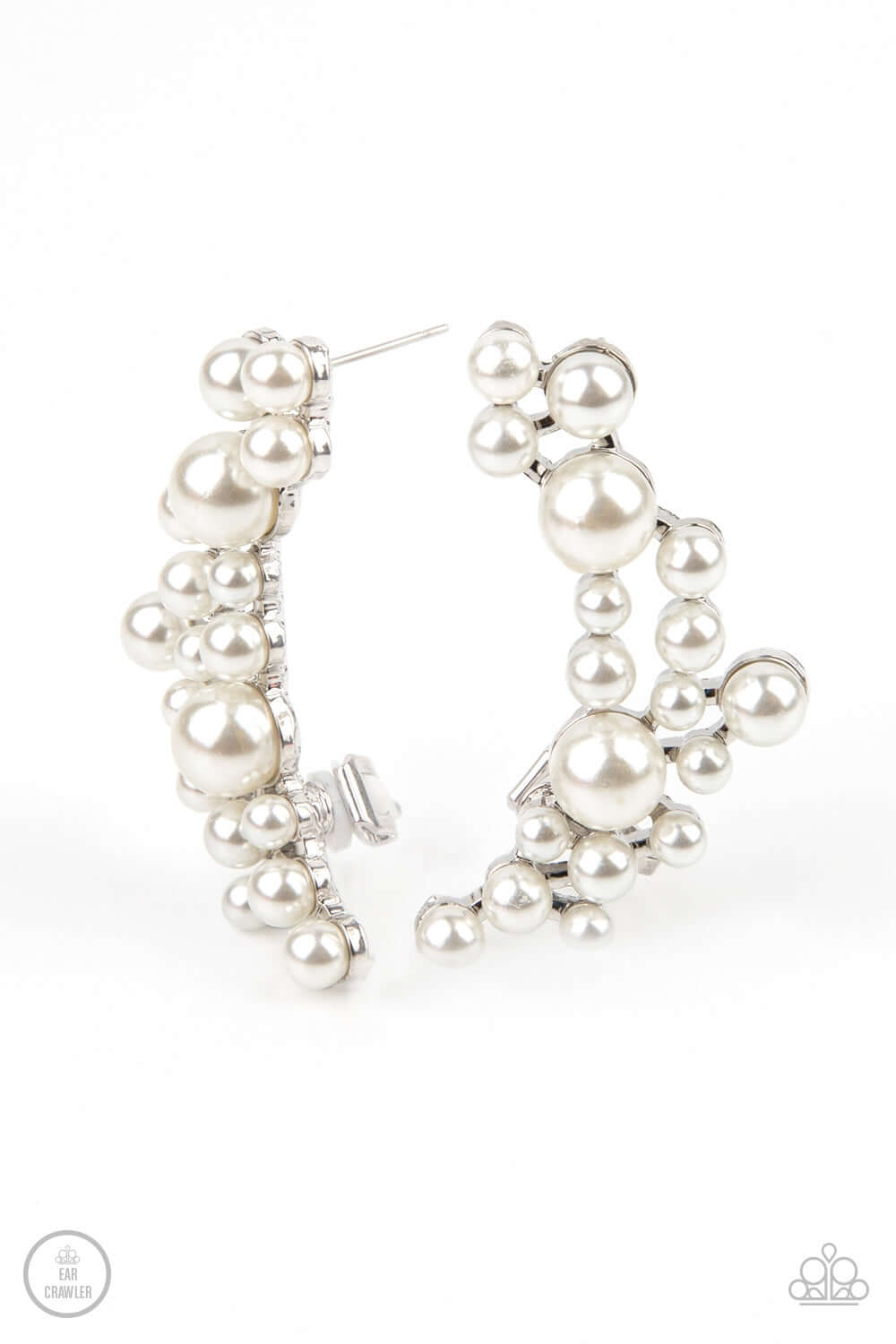 Metro Makeover - White Paparazzi Accessories Earrings $5 Jewelry with Janet Morgan Earrings