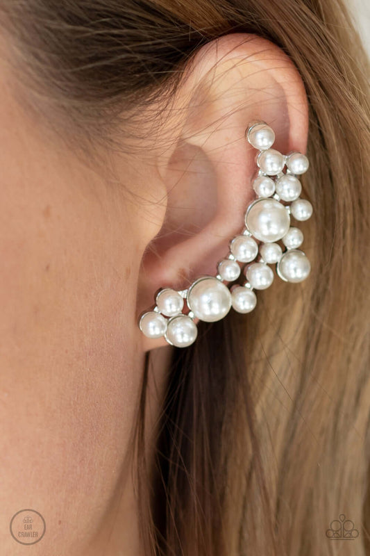 Metro Makeover - White Paparazzi Accessories Earrings $5 Jewelry with Janet Morgan Earrings