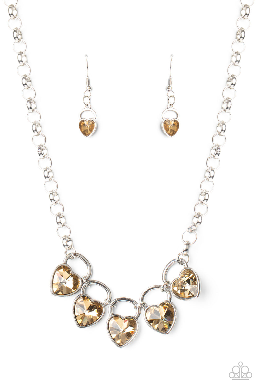 HEART On Your Heels - Brown Paparazzi Accessories Necklace $5 Jewelry with Janet Morgan Necklaces