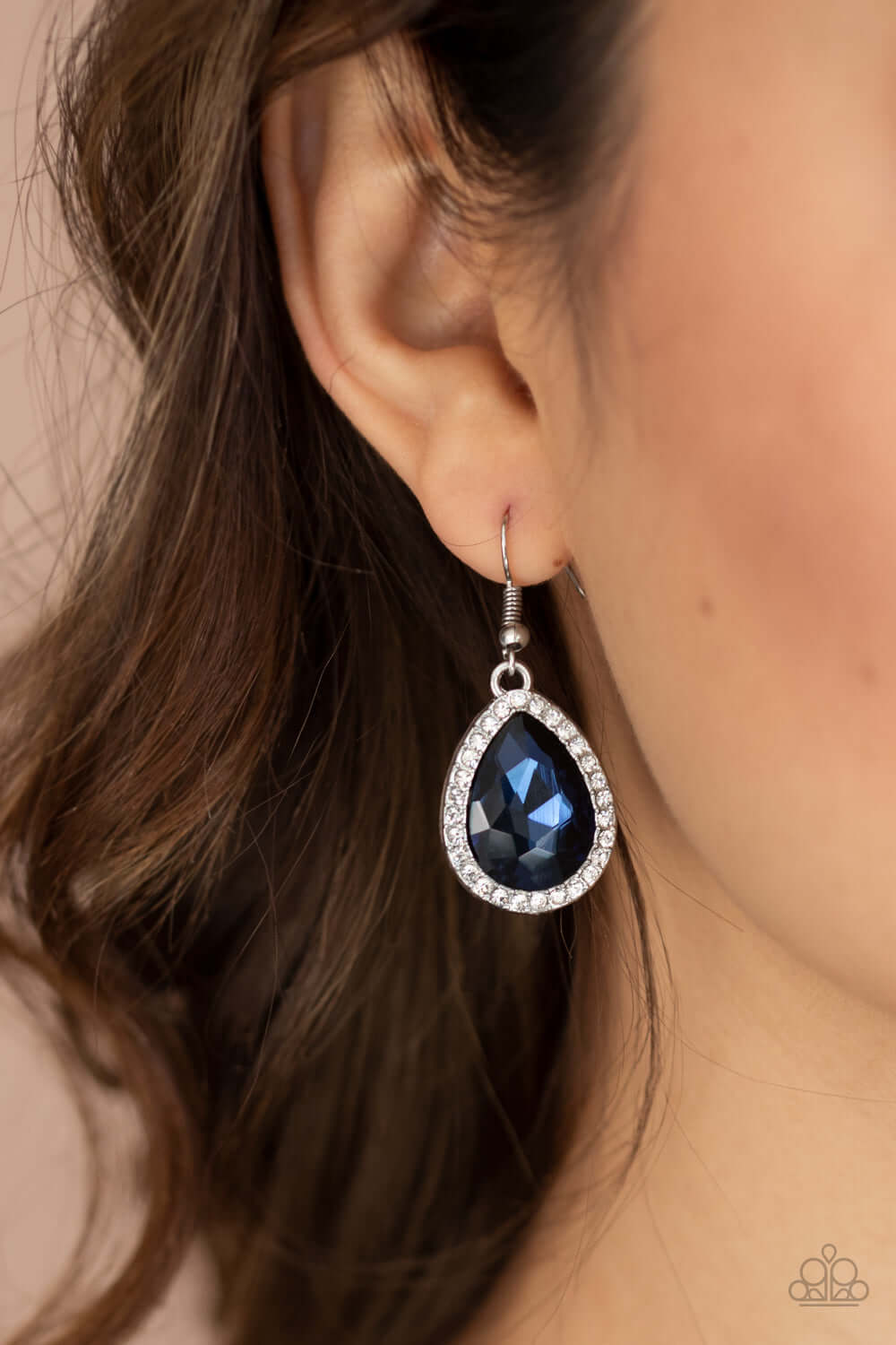 Dripping With Drama - Blue Paparazzi Accessories Earrings $5 Jewelry with Janet Morgan Earrings