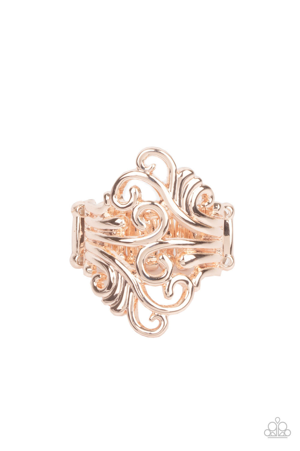 TMST Bling Voluptuous Vines - Paparazzi Accessories Rose Gold Ring