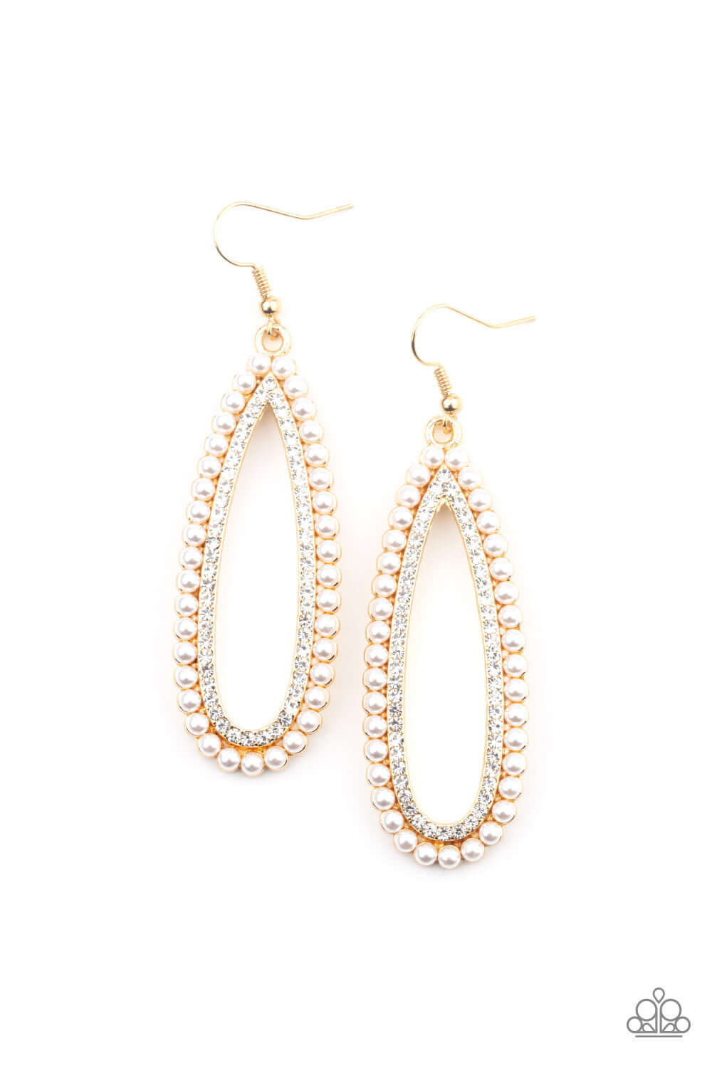 Glamorously Glowing - Gold Paparazzi Accessories Earrings $5 Jewelry with Janet Morgan Earrings