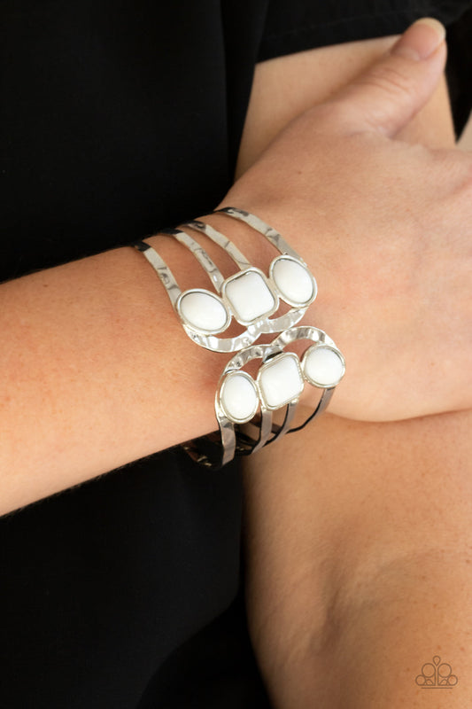 Mystified - White Paparazzi Accessories Bracelet $5 Jewelry with Janet Morgan Bracelets