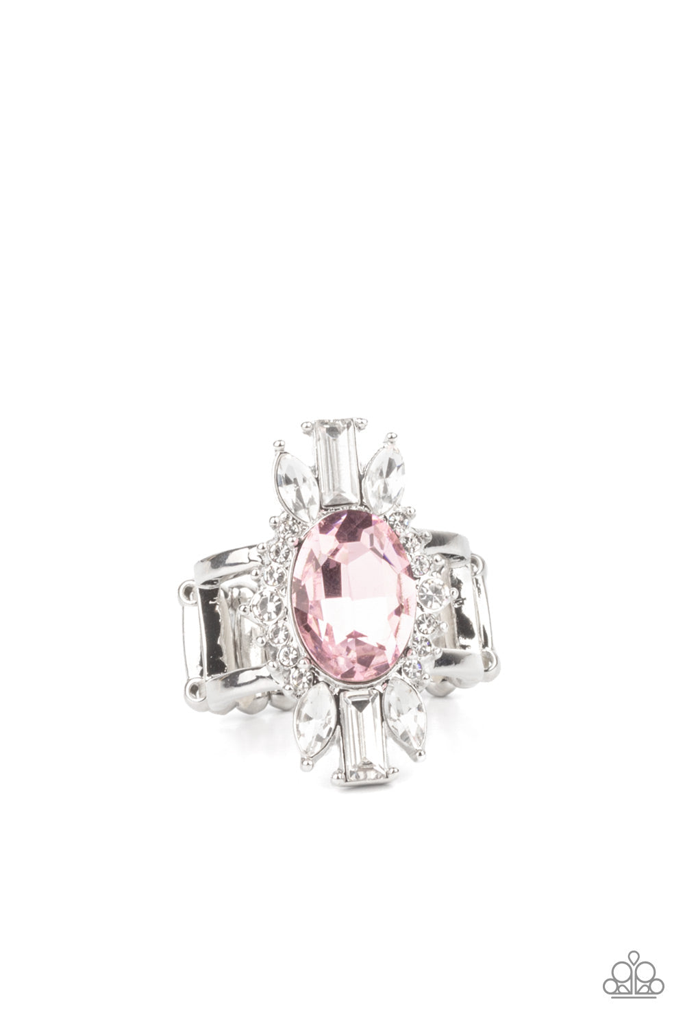 Icy Icon - Paparazzi Accessories Pink Ring $5 Jewelry with Janet Morgan Jewelry