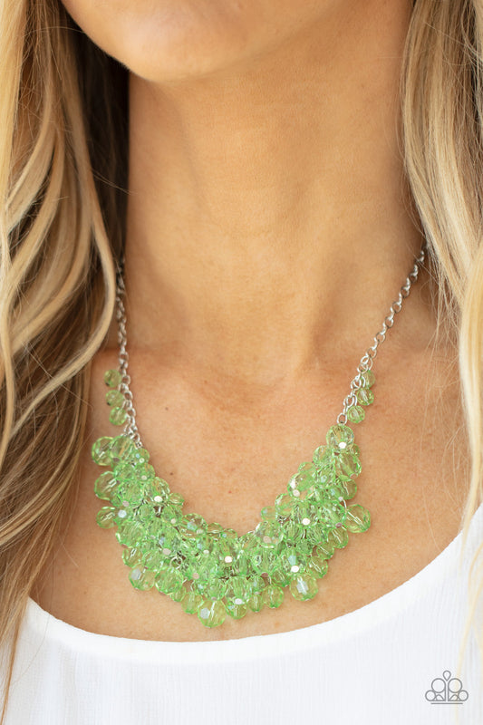 Let The Festivities Begin - Green Paparazzi Accessories Necklace $5 Jewelry with Janet Morgan Necklaces