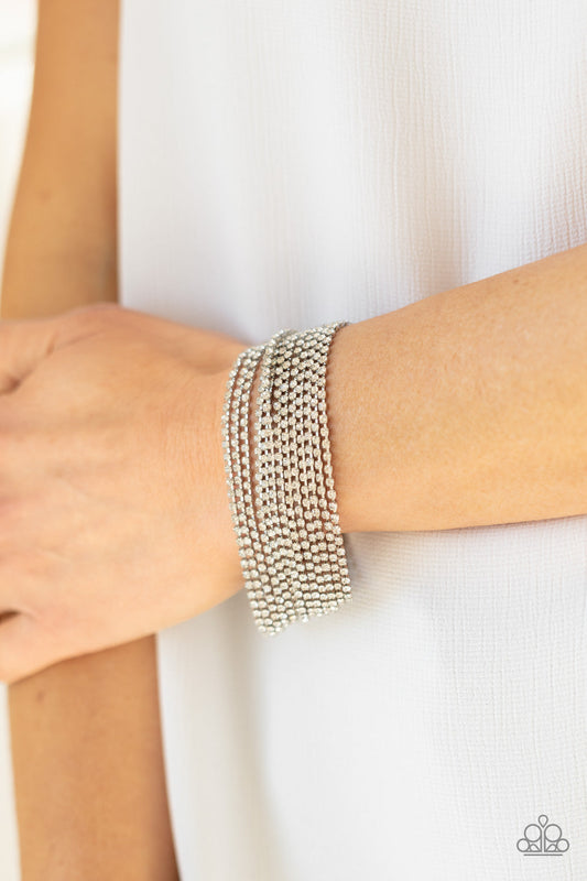 I Woke Up Like This - Paparazzi Accessories White Bracelet $5 Jewelry with Janet Morgan Bracelets