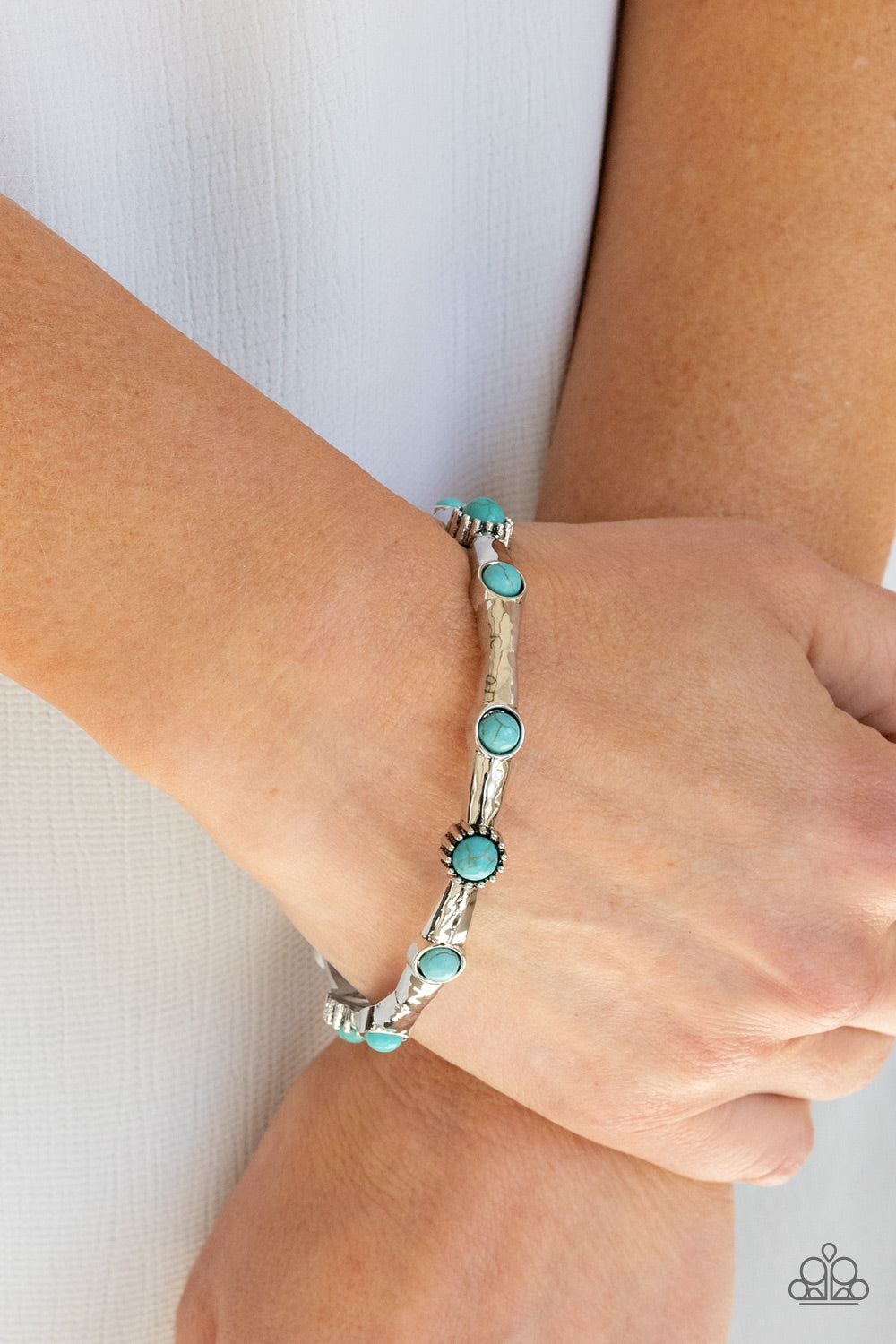 Rebel Sandstorm - Blue Paparazzi Accessories Bracelet $5 Jewelry with Janet Morgan Bracelets