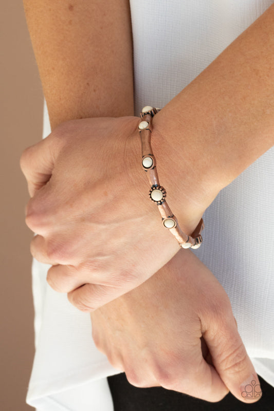 Rebel Sandstorm - Copper Paparazzi Accessories Bracelet $5 Jewelry with Janet Morgan Bracelets