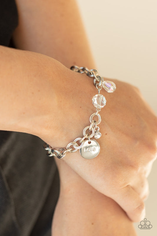 Lovable Luster - Paparazzi Accessories White Bracelet $5 Jewelry with Janet Morgan Bracelets