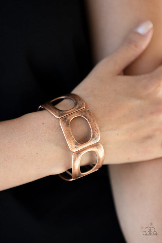 In OVAL Your Head - Copper Paparazzi Accessories Bracelet $5 Jewelry with Janet Morgan Bracelets