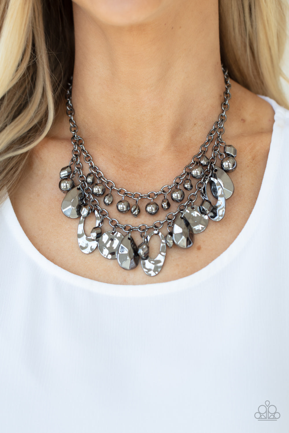 Extra Exhilarating - Black Paparazzi Accessories Necklace $5 Jewelry with Janet Morgan Necklaces