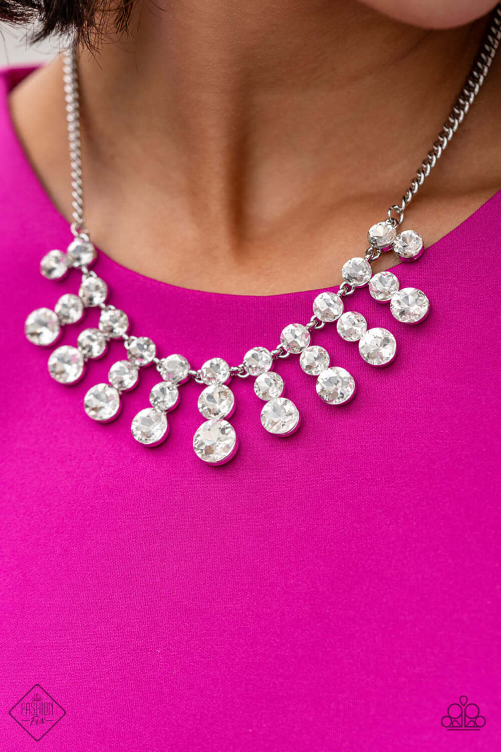 Celebrity Couture - White - Paparazzi Accessories Necklace $5 Jewelry with Janet Morgan Necklaces