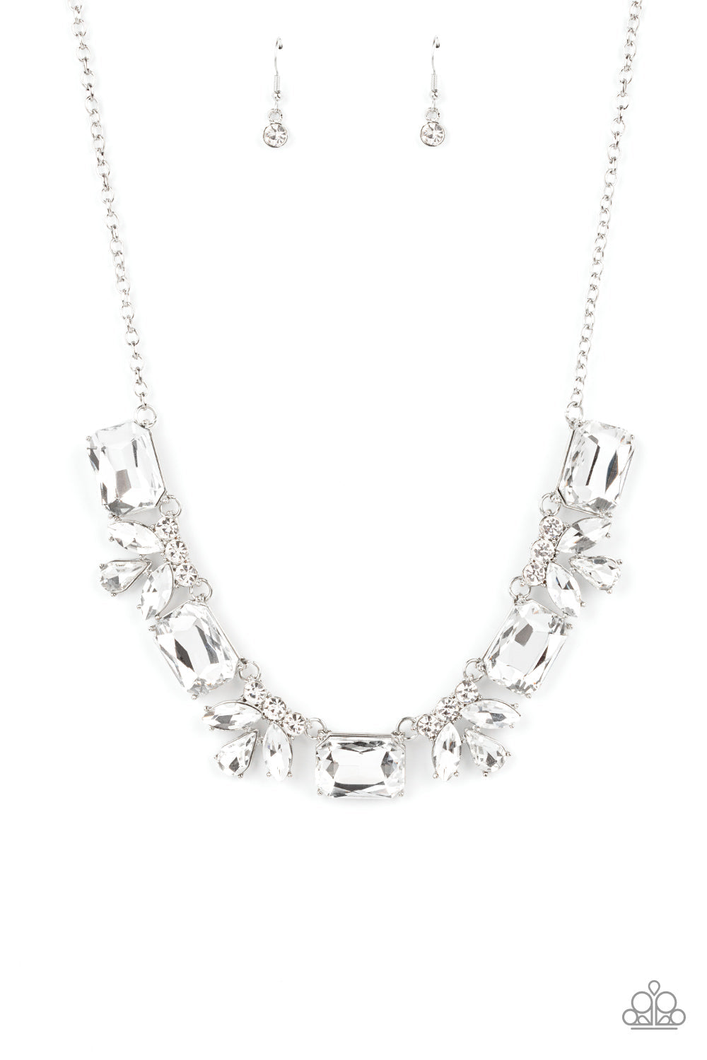 Long Live Sparkle - White Paparazzi Accessories Necklace $5 Jewelry with Janet Morgan Necklaces