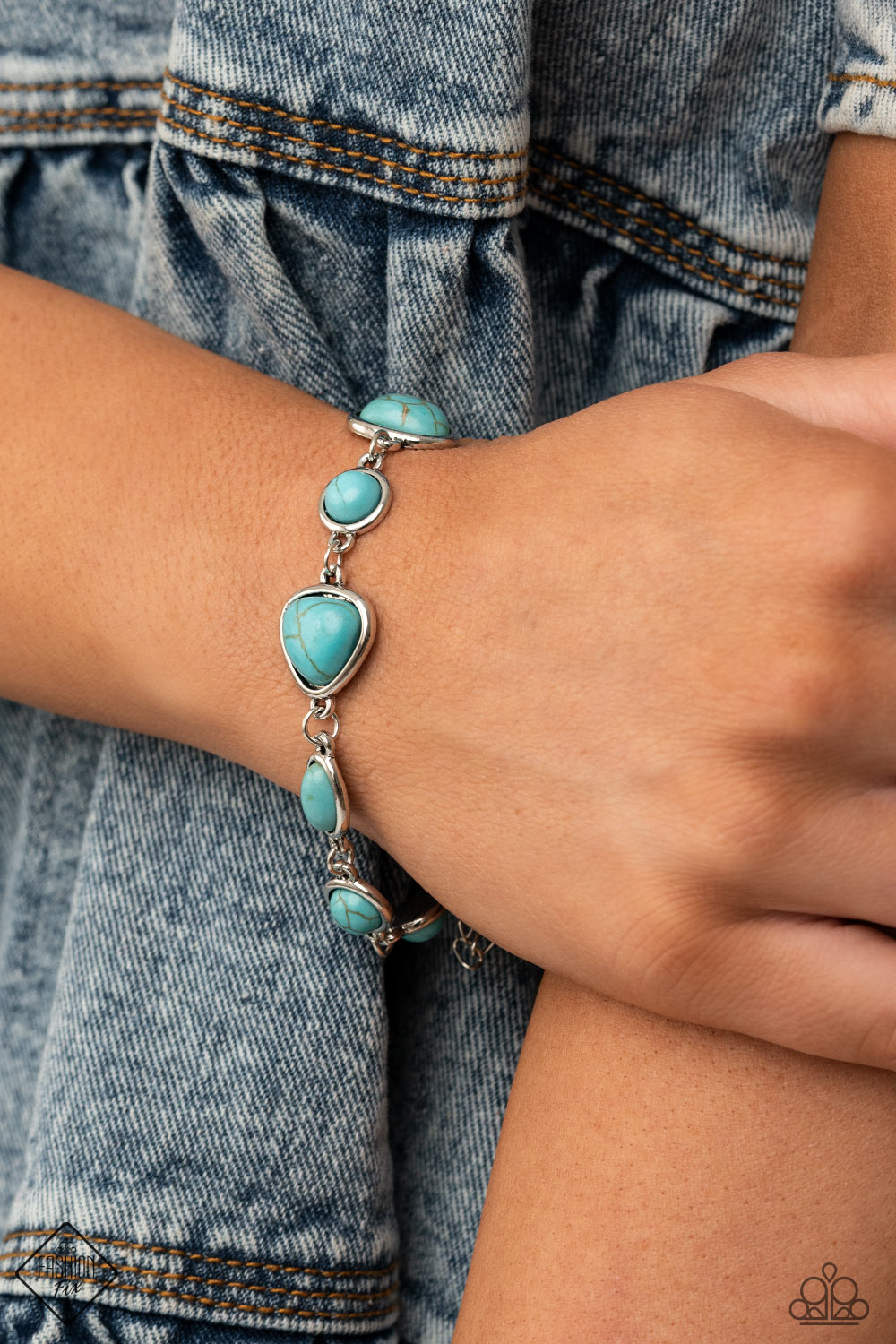 Eco-Friendly Fashionista - Blue Paparazzi Turquoise Bracelet $5 Jewelry with Janet Morgan Jewelry