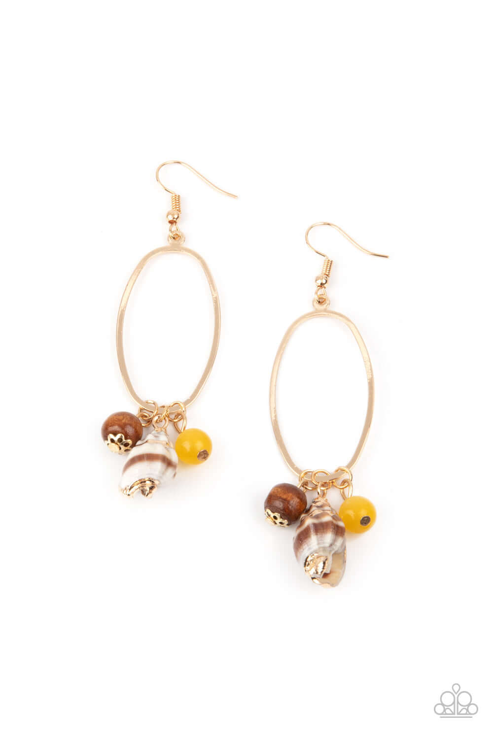 Golden Grotto - Paparazzi Accessories Yellow Earring $5 Jewelry with Janet Morgan Earrings