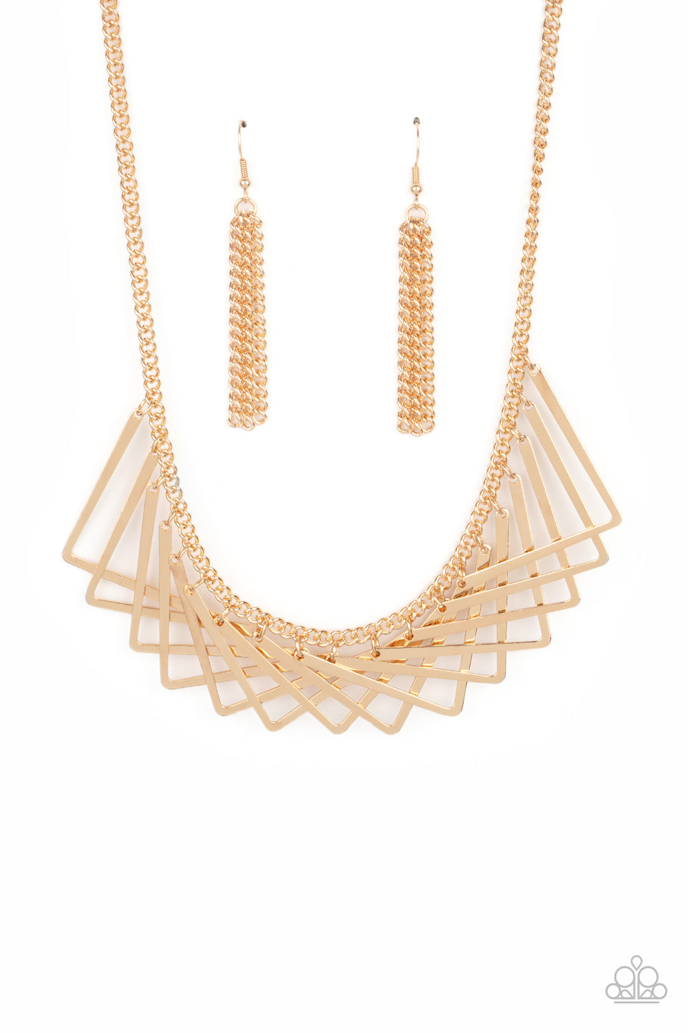 Metro Mirage - Gold Paparazzi Accessories Necklace $5 Jewelry with Janet Morgan Necklace