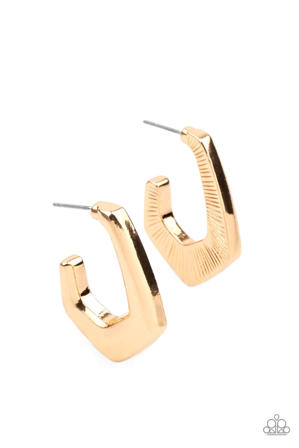 On The Hook - Gold Paparazzi Accessories Earrings $5 Jewelry with Janet Morgan Earrings