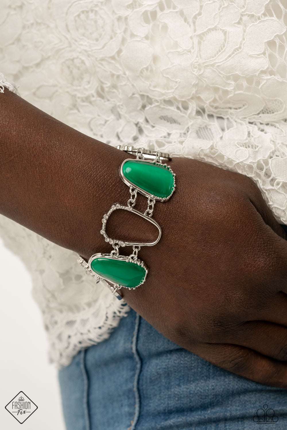 Yacht Club Couture - Green Paparazzi Accessories Bracelet $5 Jewelry with Janet Morgan Bracelets