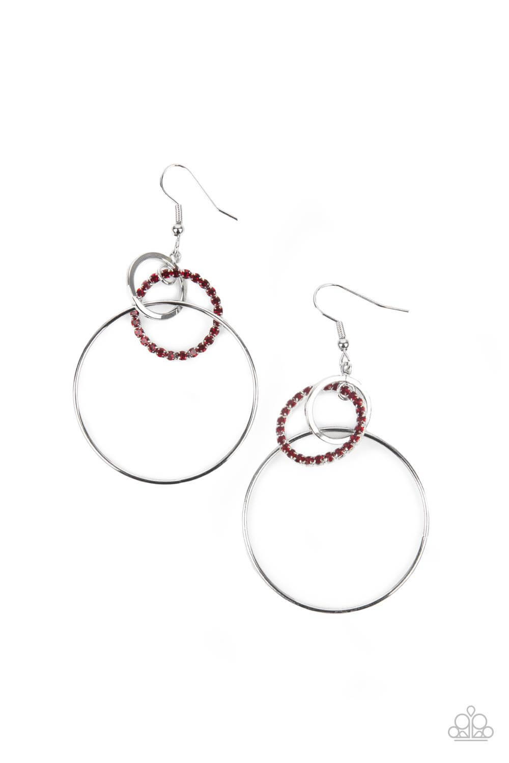 In An Orderly Fashion - Paparazzi Accessories Red Earrings $5 Jewelry with Janet Morgan EARRINGS