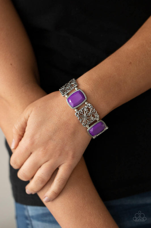 Colorful Coronation - Paparazzi Accessories Purple Bracelet $5 Jewelry with Janet Morgan Bracelets