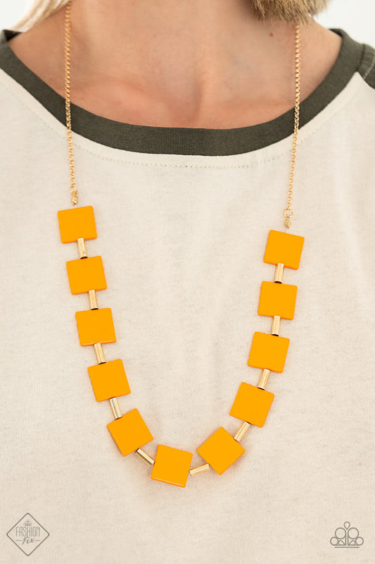 Hello, Material Girl - Paparazzi Accessories Orange Necklace $5 Jewelry with Janet Morgan Necklaces