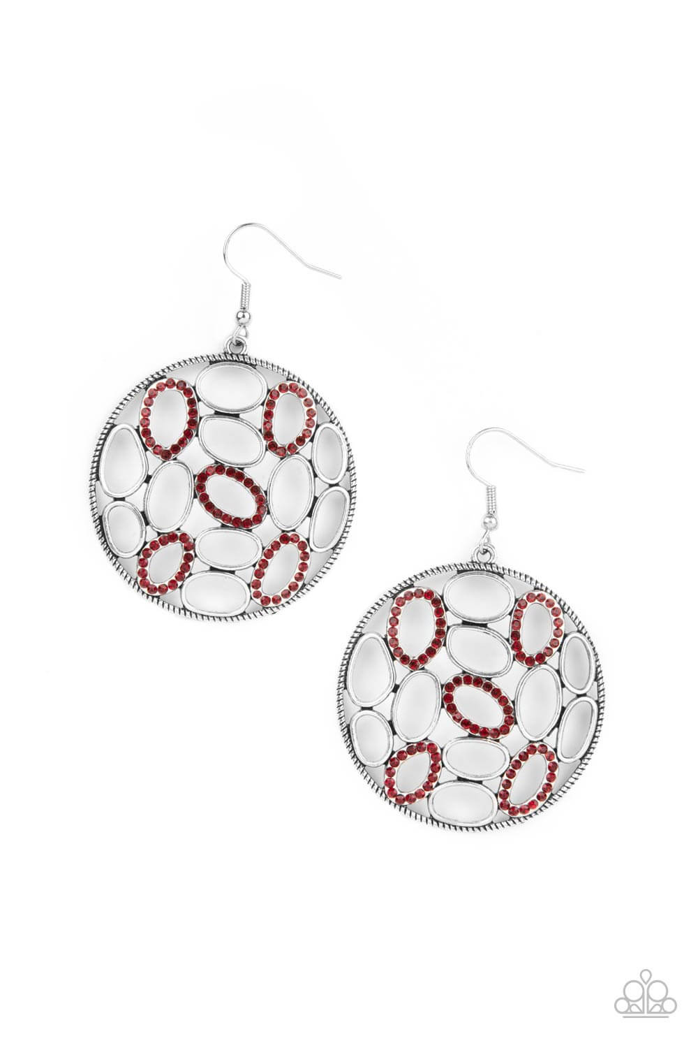 Watch OVAL Me - Red Paparazzi Accessories Earrings $5 Jewelry with Janet Morgan Earrings