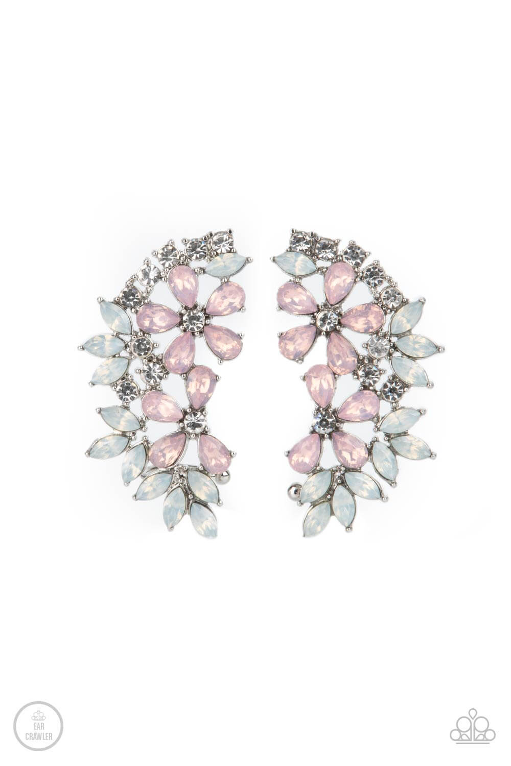 Garden Party Powerhouse - Pink Ear Crawler Earrings $5 Jewelry with Janet Morgan Earrings