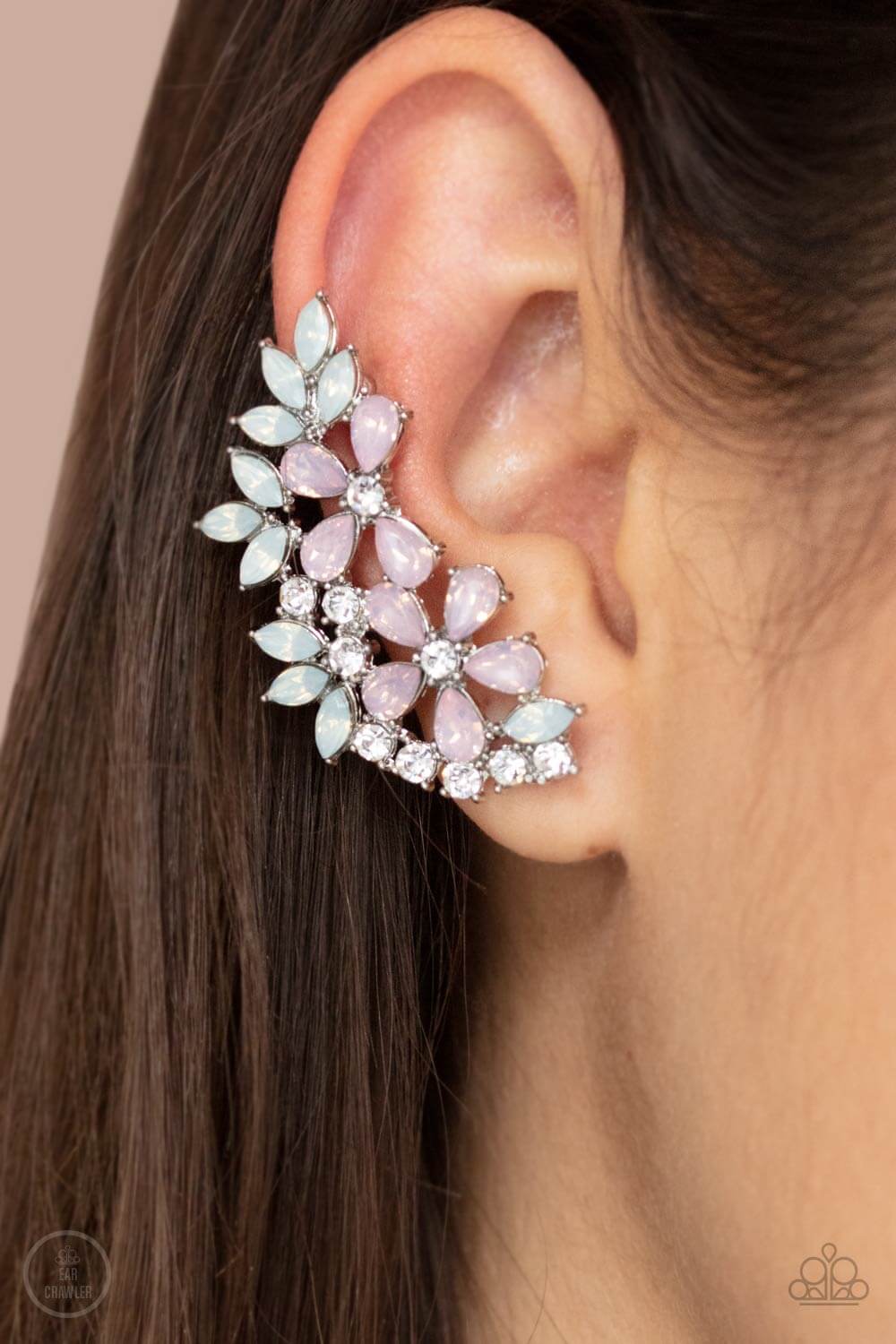 Garden Party Powerhouse - Pink Ear Crawler Earrings $5 Jewelry with Janet Morgan Earrings