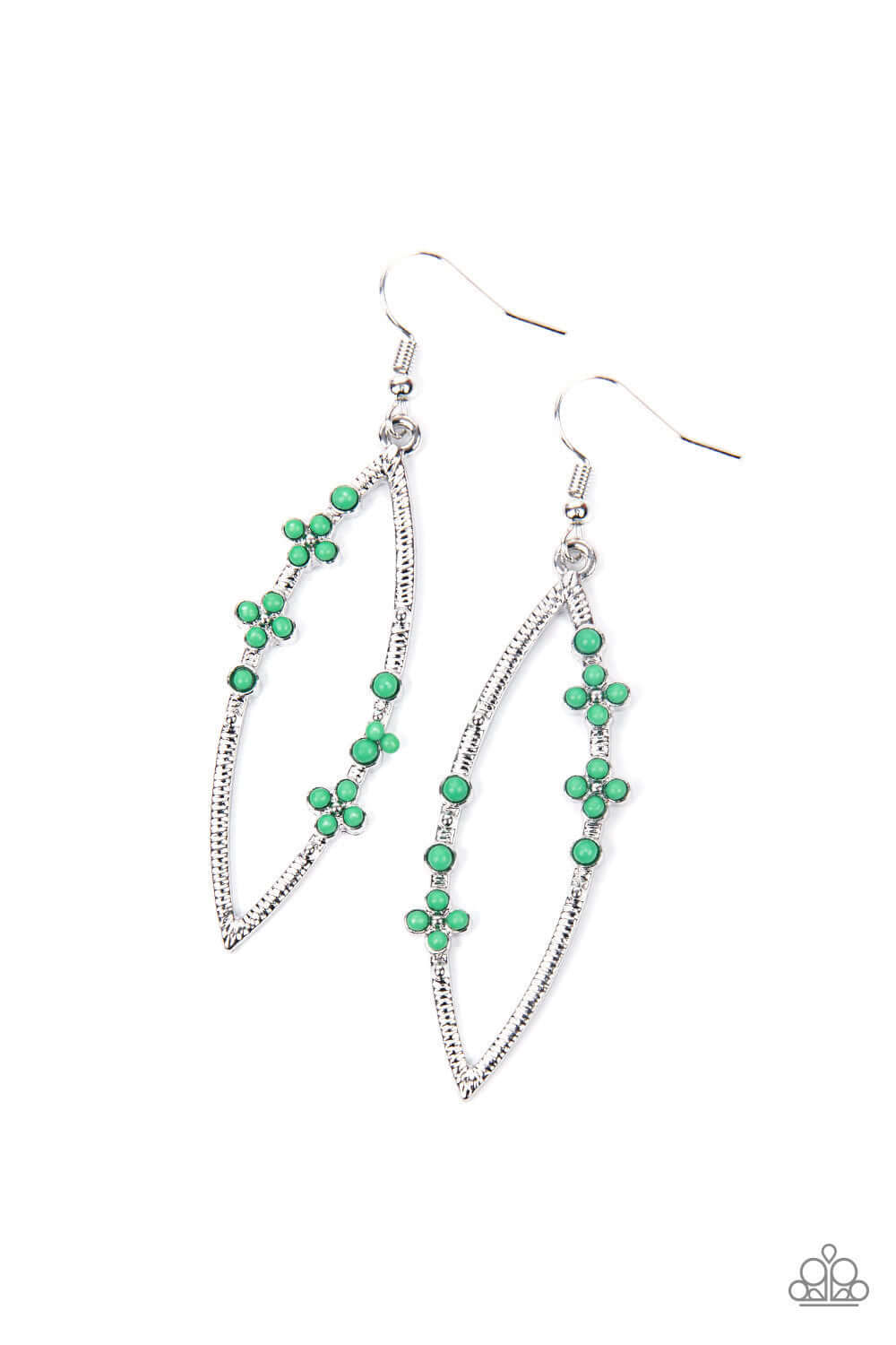 Flowery Finesse - Green Paparazzi Accessories Earrings $5 Jewelry with Janet Morgan Earrings