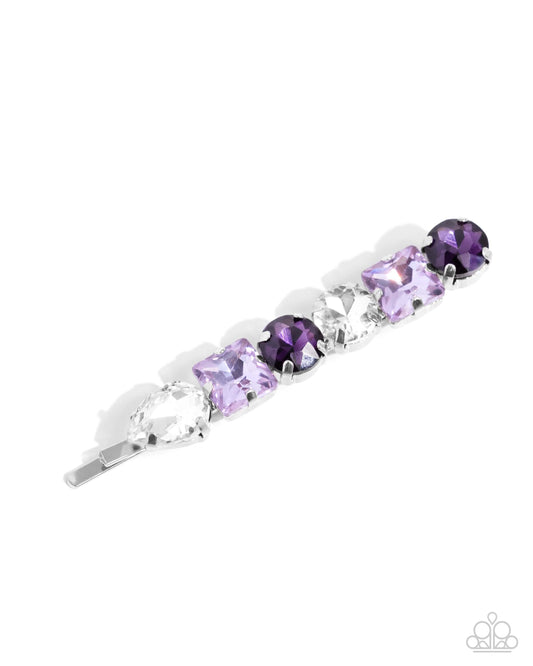 Emblazoned Elegance - Purple Paparazzi Hair Accessories Accessories,Hair Clips,purple