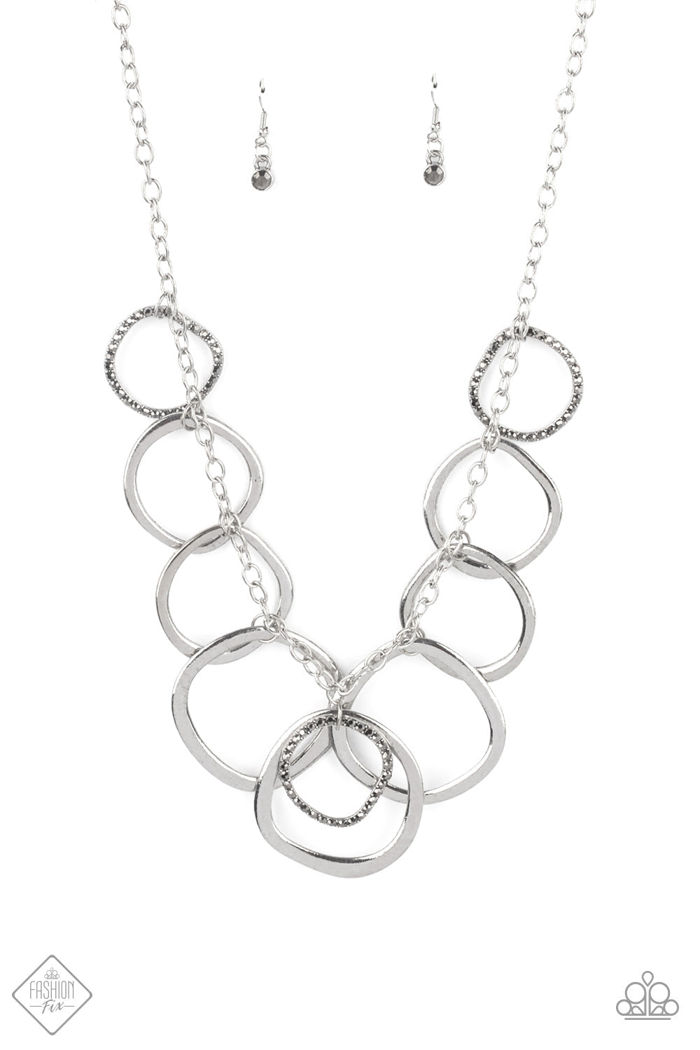 Dizzy With Desire - Silver Paparazzi Necklace $5 Jewelry with Janet Morgan Necklaces