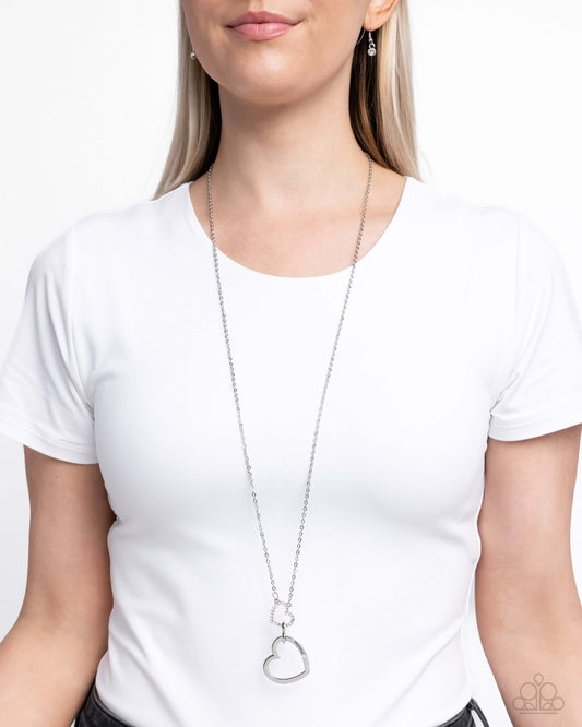 Grandma Glow - White Heart Paparazzi Necklace $5 Jewelry with Janet Morgan Necklaces