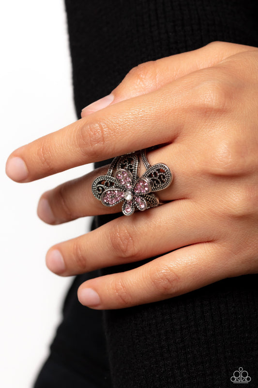 Garden Escapade - Pink Paparazzi Accessories Ring $5 Jewelry with Janet Morgan rings