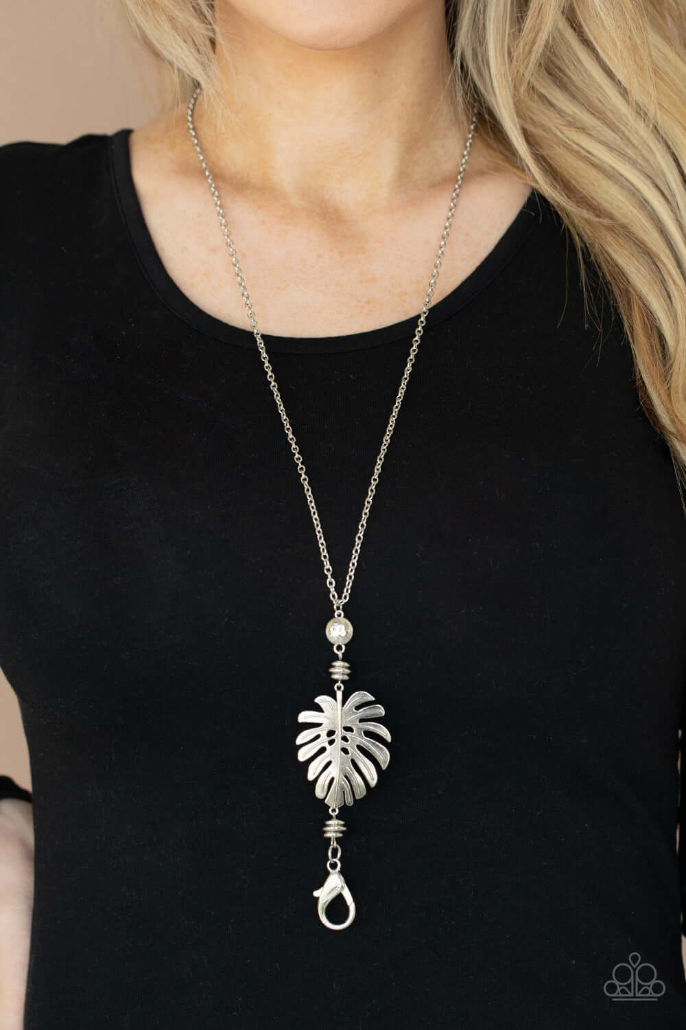 Palm Promenade - Silver Paparazzi Accessories Necklace $5 Jewelry with Janet Morgan Necklaces