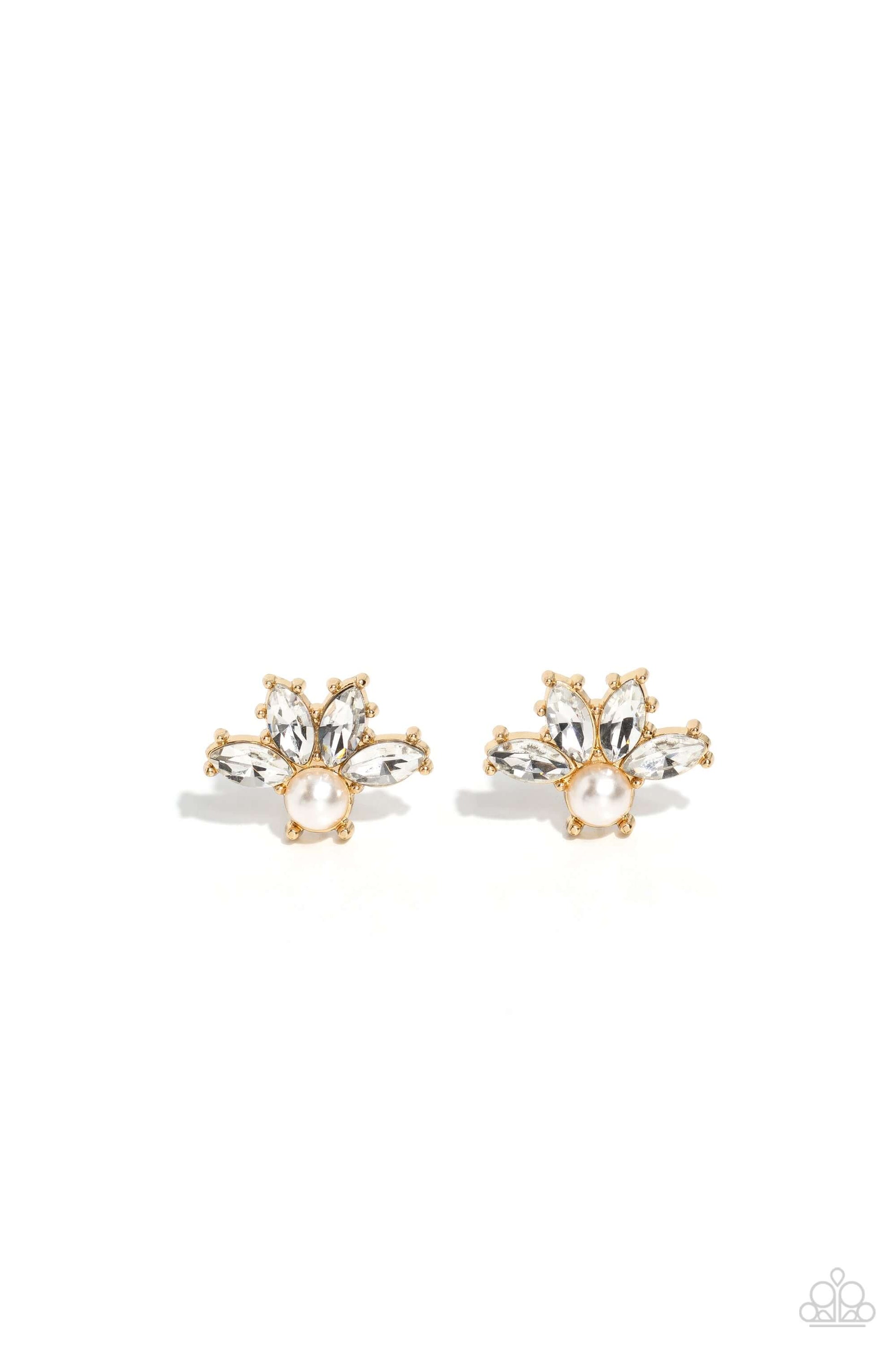 Stellar Showcase - Gold Paparazzi Post Earrings Accessories, earrings, Gold, Post