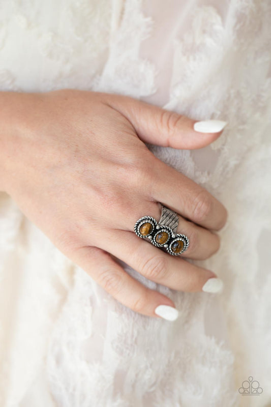 Peaceful Paradise - Paparazzi Accessories Brown Ring $5 Jewelry with Janet Morgan Jewelry