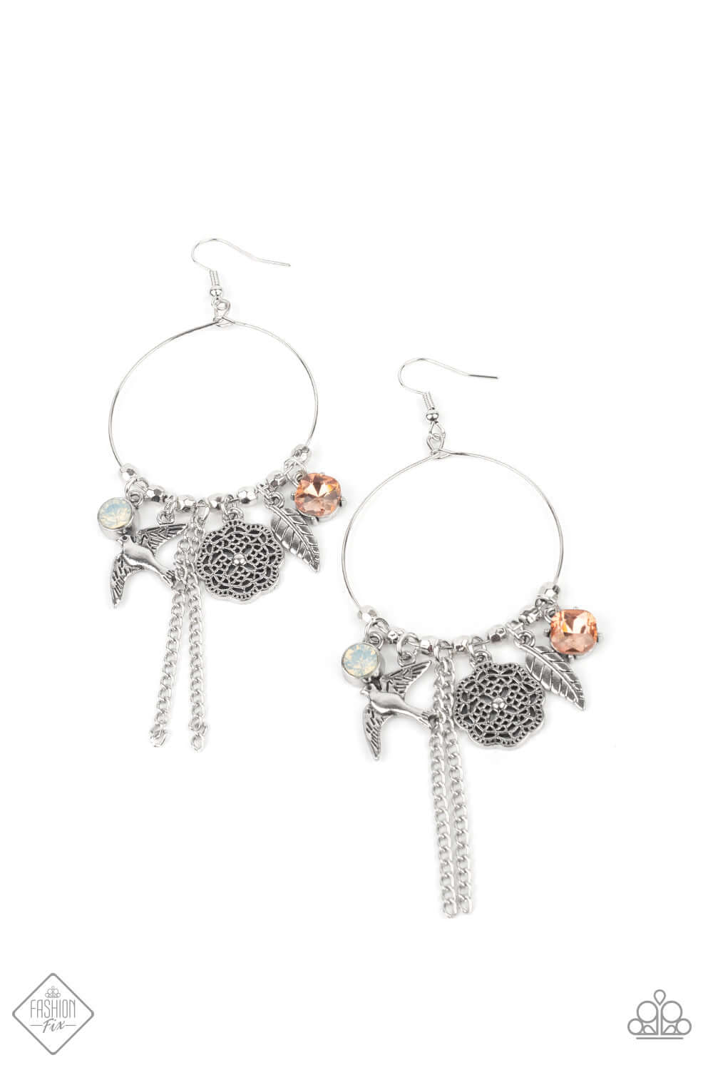 TWEET Dreams - Paparazzi Accessories White Earrings $5 Jewelry with Janet Morgan Earrings