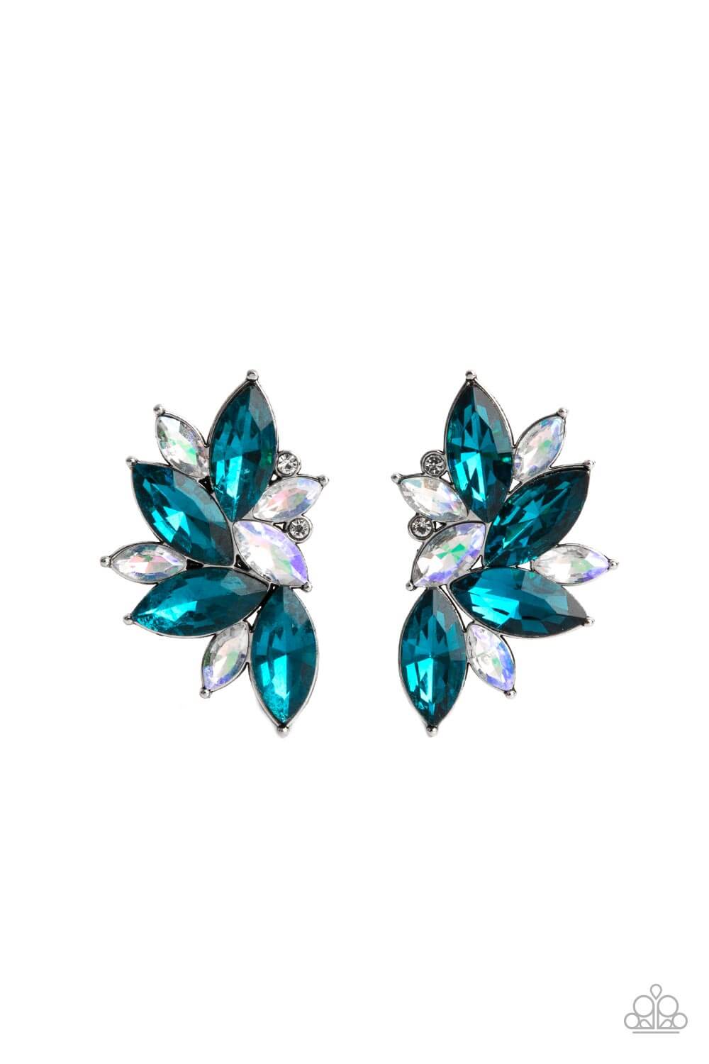 Instant Iridescence - Blue Paparazzi Accessories Earring $5 Jewelry with Janet Morgan Earrings