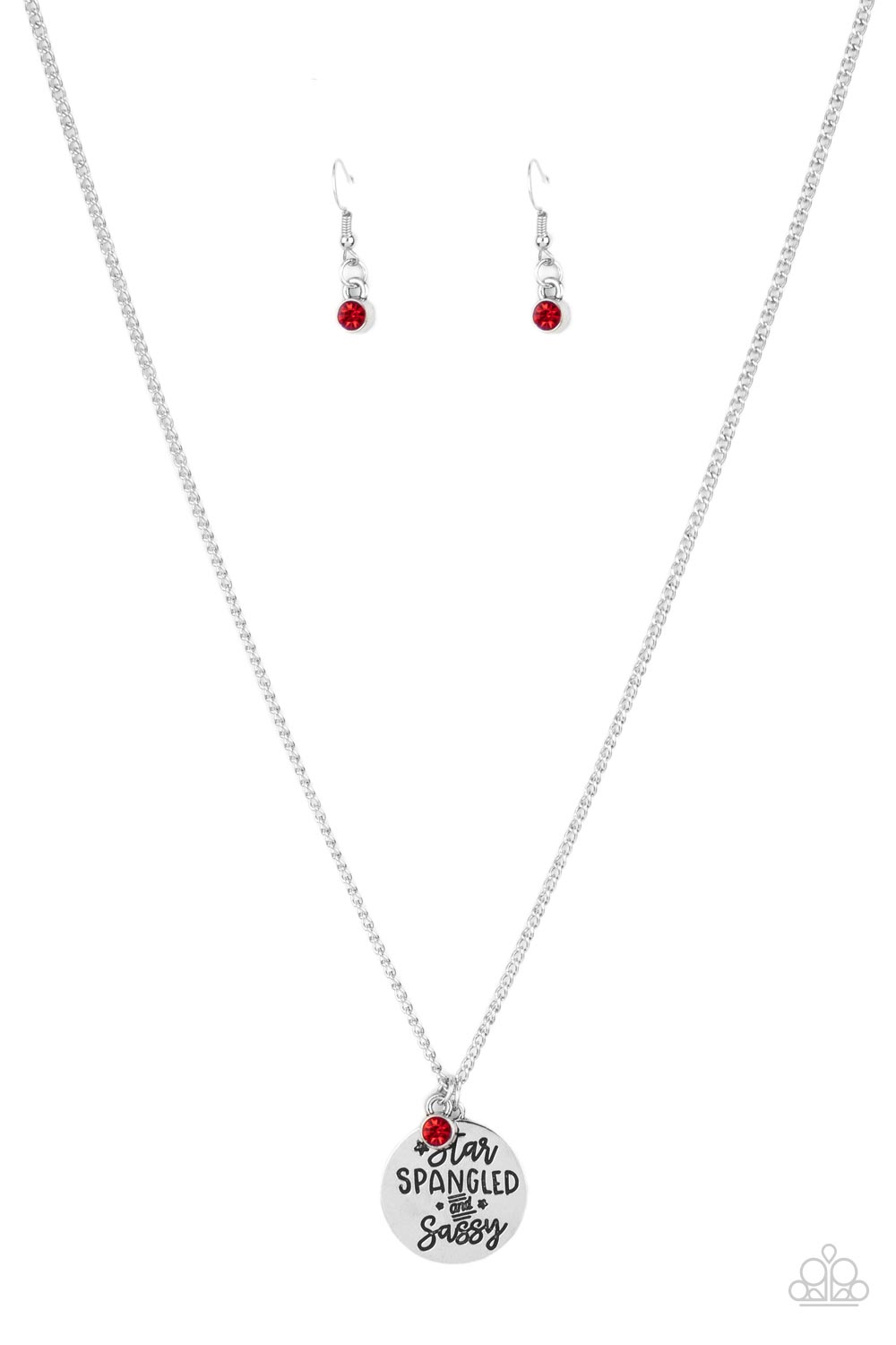 TMST Bling Star-Spangled Sass - Paparazzi Accessories Red Necklace