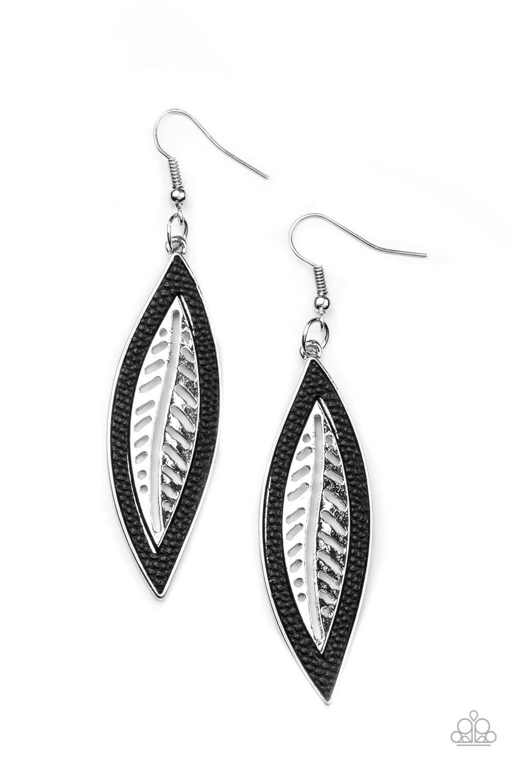 Leather Lagoon - Paparazzi Accessories Black Earrings $5 Jewelry with Janet Morgan EARRINGS