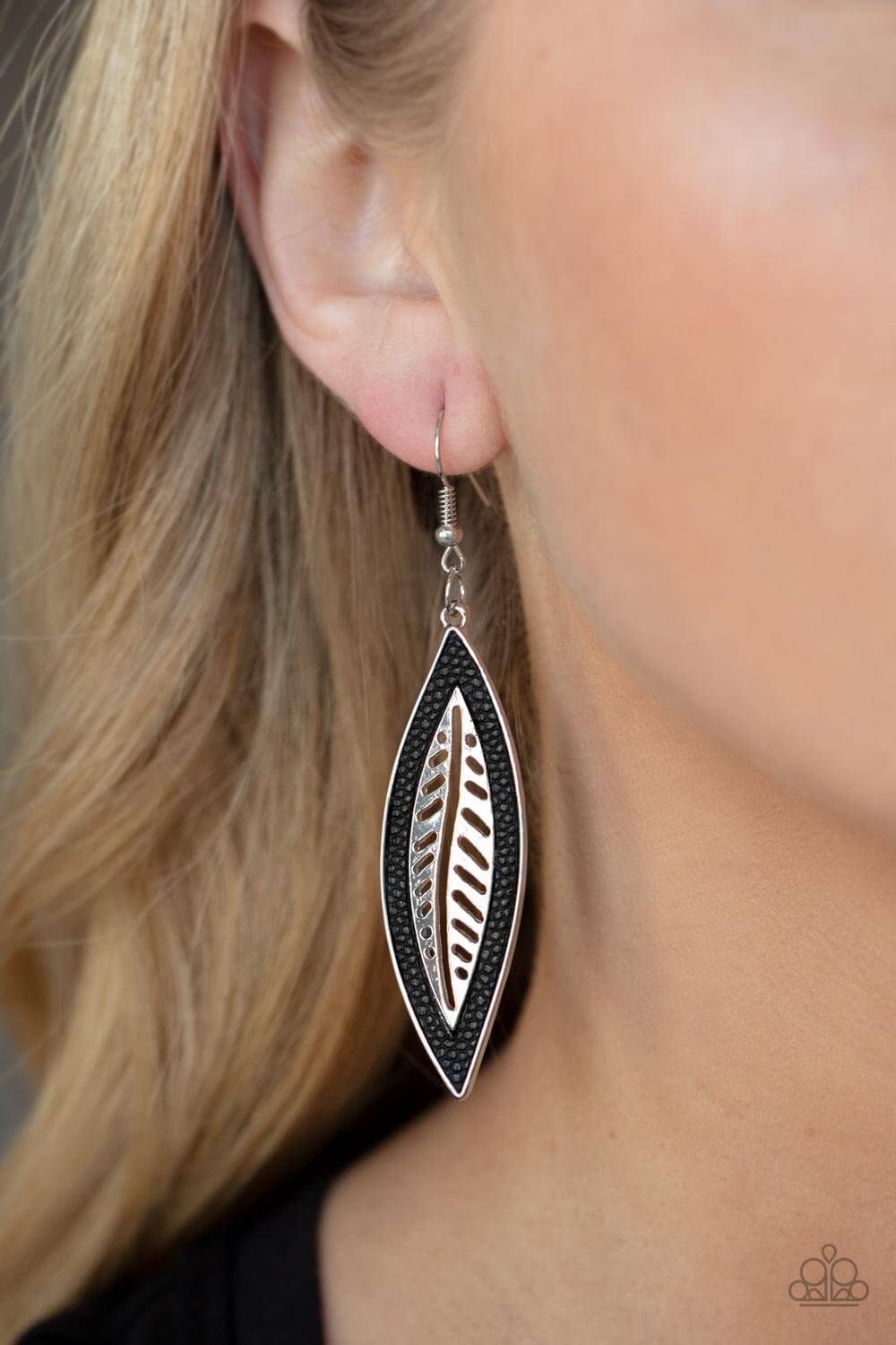 Leather Lagoon - Paparazzi Accessories Black Earrings $5 Jewelry with Janet Morgan EARRINGS