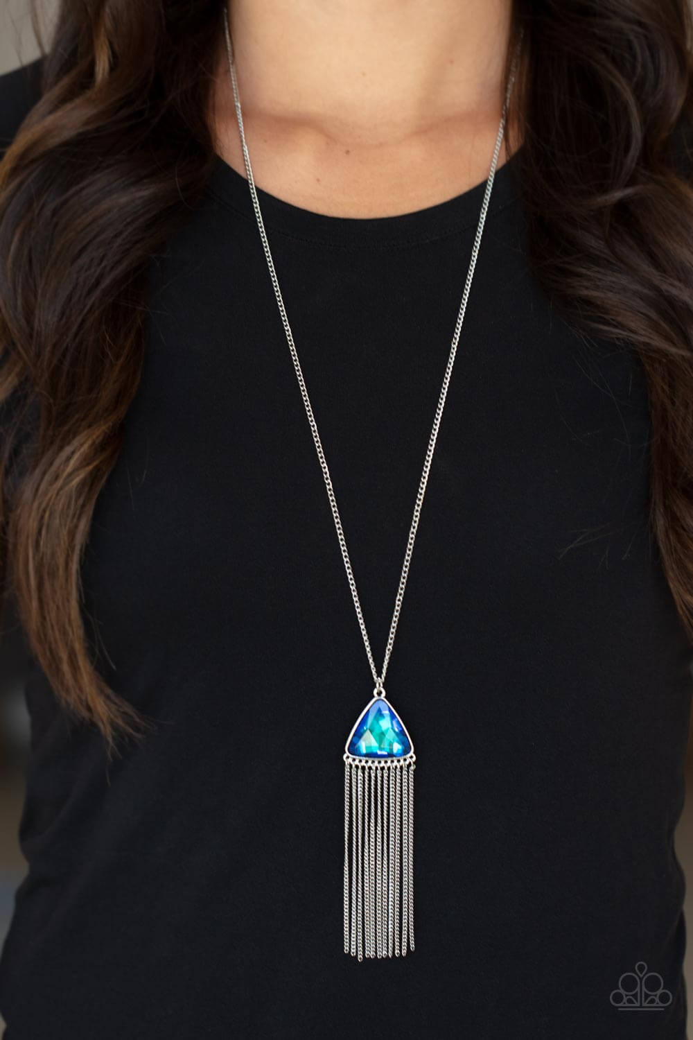 Proudly Prismatic - Blue Paparazzi Accessories Necklace $5 Jewelry with Janet Morgan Necklaces