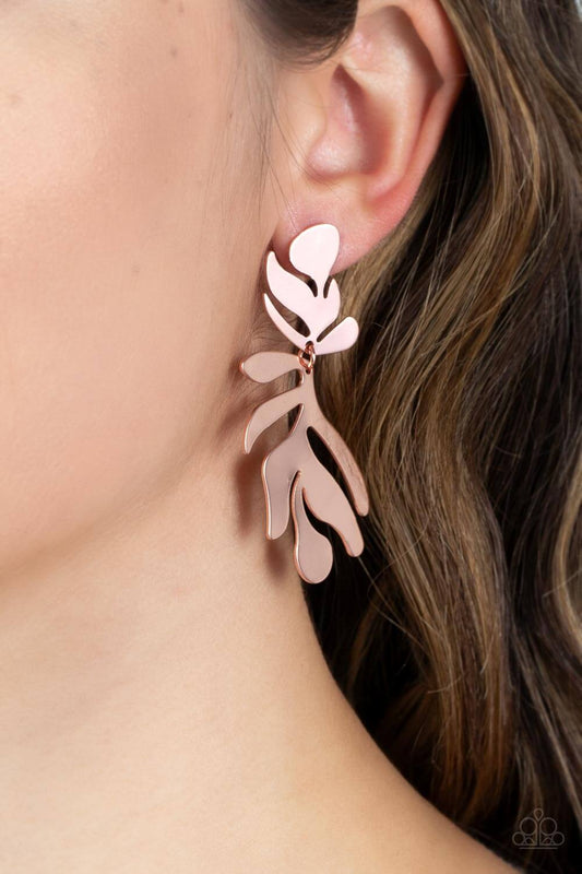 Palm Picnic - Paparazzi Accessories Copper Earrings $5 Jewelry with Janet Morgan Earrings