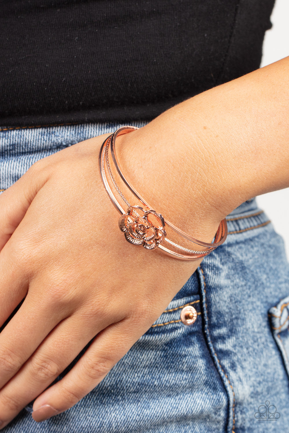 Rosy Repose - Copper Paparazzi Accessories Bracelet $5 Jewelry with Janet Morgan Bracelets