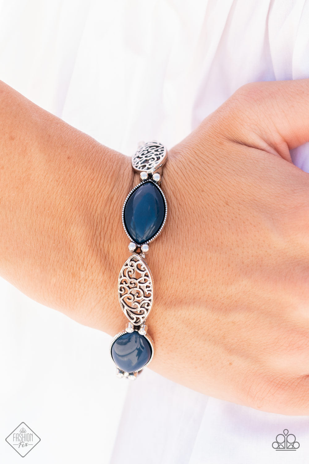 Garden Rendezvous - Blue Paparazzi Accessories Bracelet $5 Jewelry with Janet Morgan Bracelets