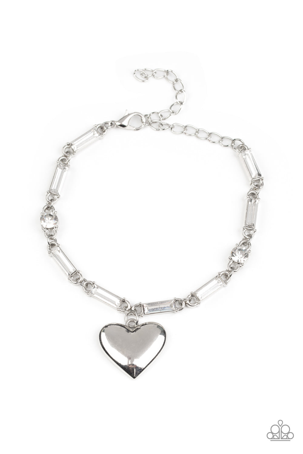 TMST Bling Sweetheart Secrets - White Paparazzi Accessories Bracelet